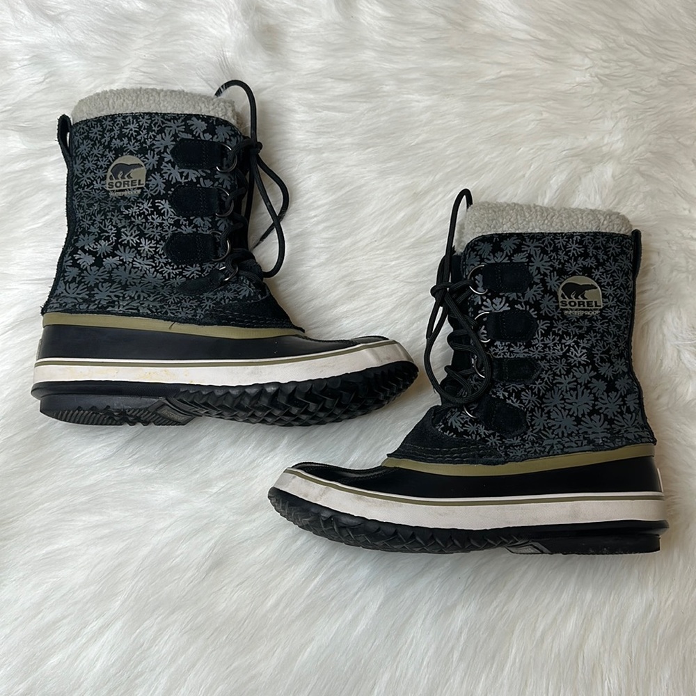 Sorel Fleece Lined Waterproof Snow Duck Boots Women's Size 8